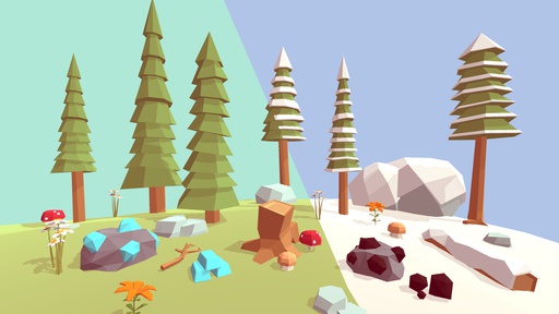 Low Poly Nature Pack Unity Asset